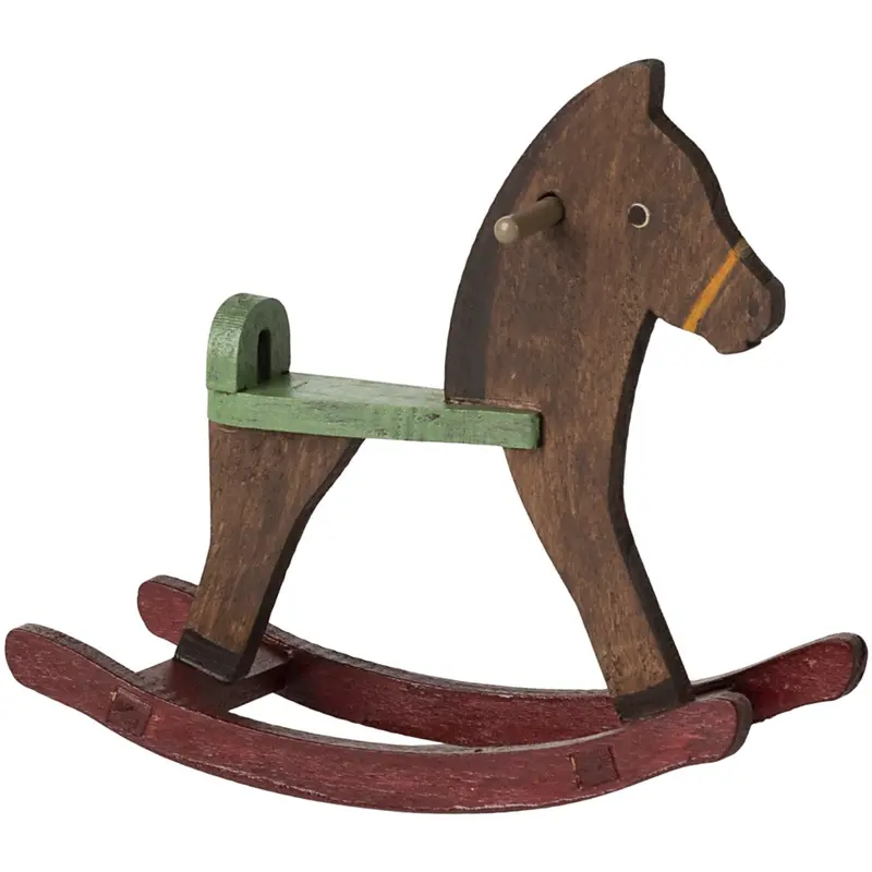 Maileg Rocking Horse, Mouse - Dark Brown 1