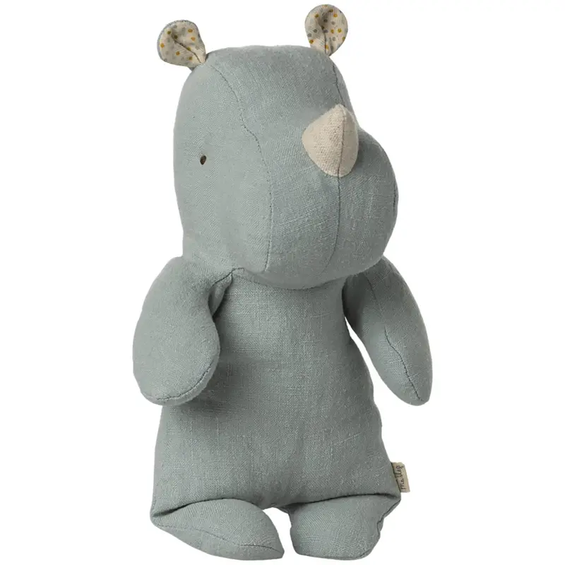 Maileg Safari Friends, Rhino, Small - Light Dusty Blue 1