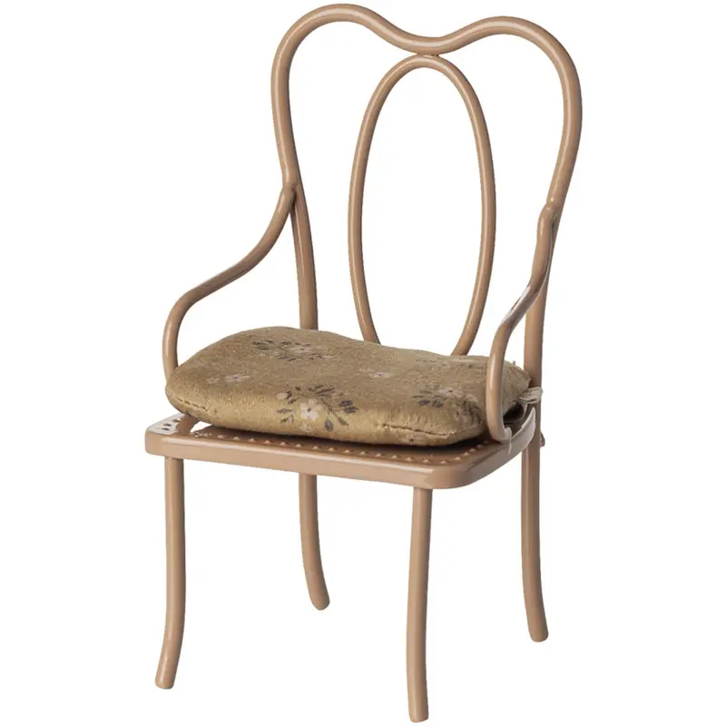 Maileg Vintagestol, Mini, Mørk Pudder 1