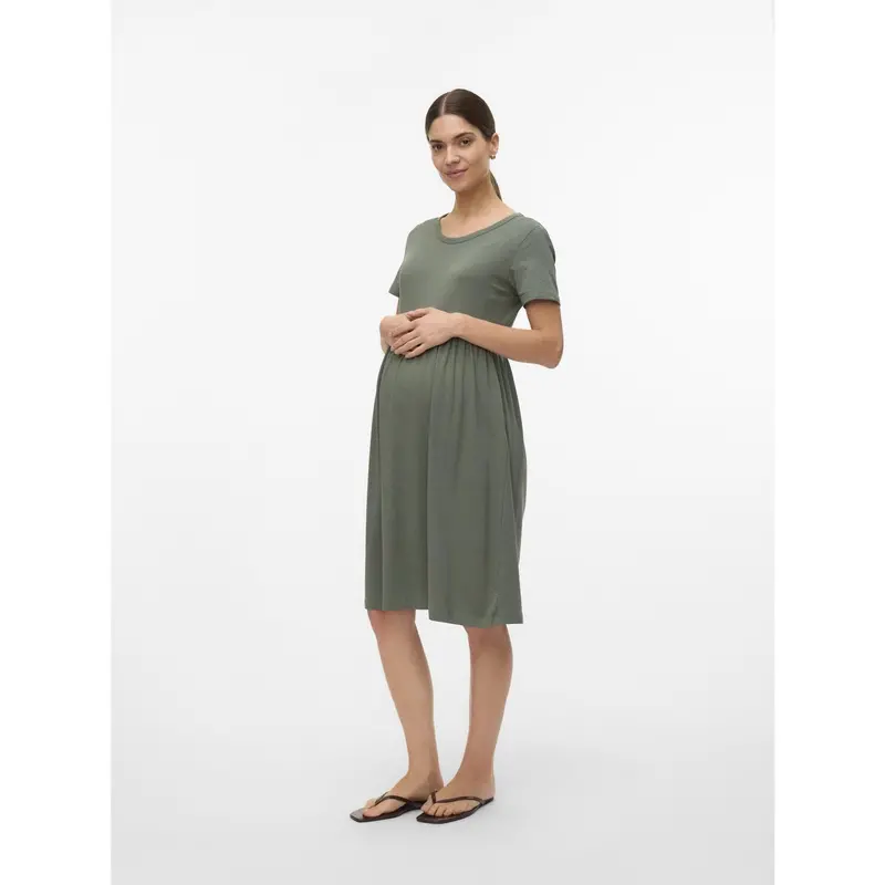 Mama;Licious Agave Green Mlmia Ss Jrs Abk Skater Dress Noos 3