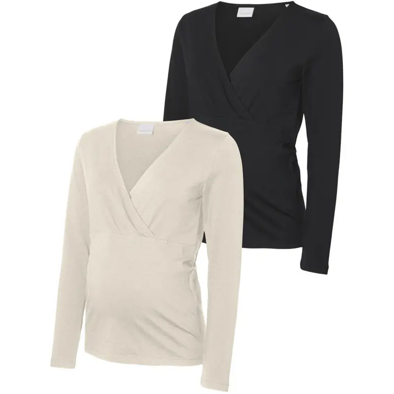Mama;Licious Birch Black Mlkerrie Tess Ls Jrs Top 2-P Noos 1