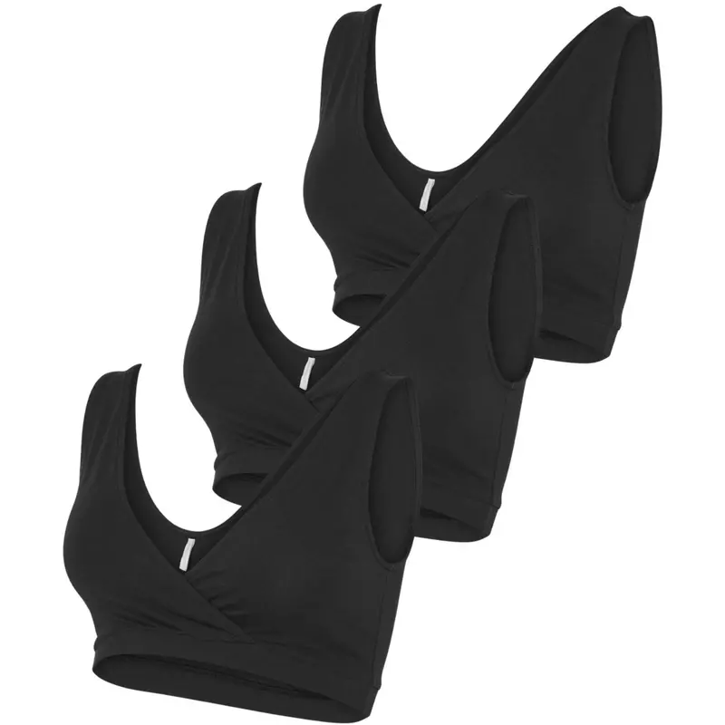 Mama;Licious Black Black 3-Pack Mlmelisa Bra 2F 3-Pack 1
