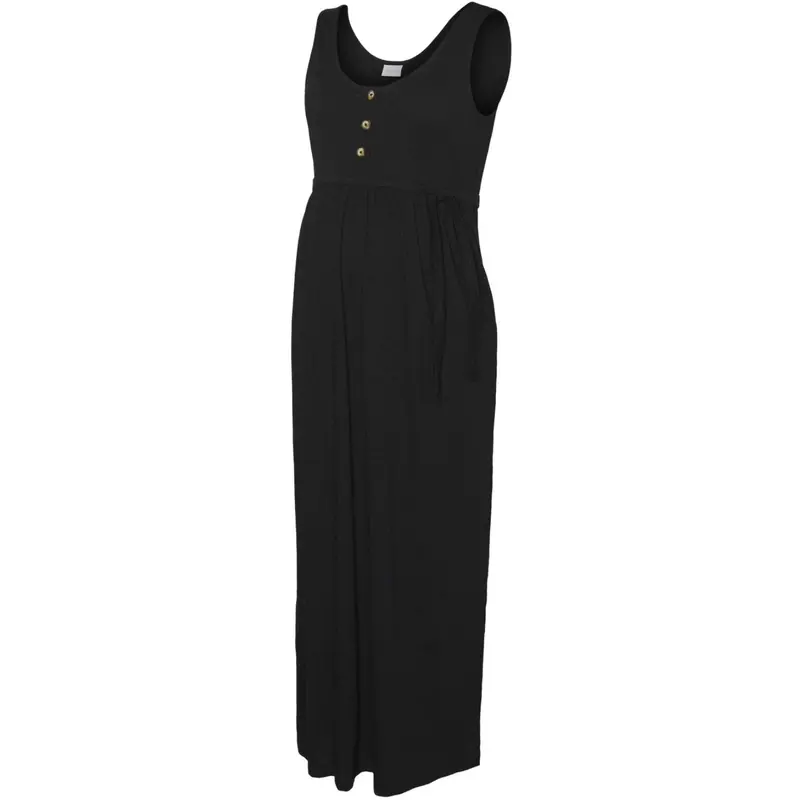 Mama;Licious Black Mlevi Lia Sl Jrs Ankle Dress 2F Noos 1