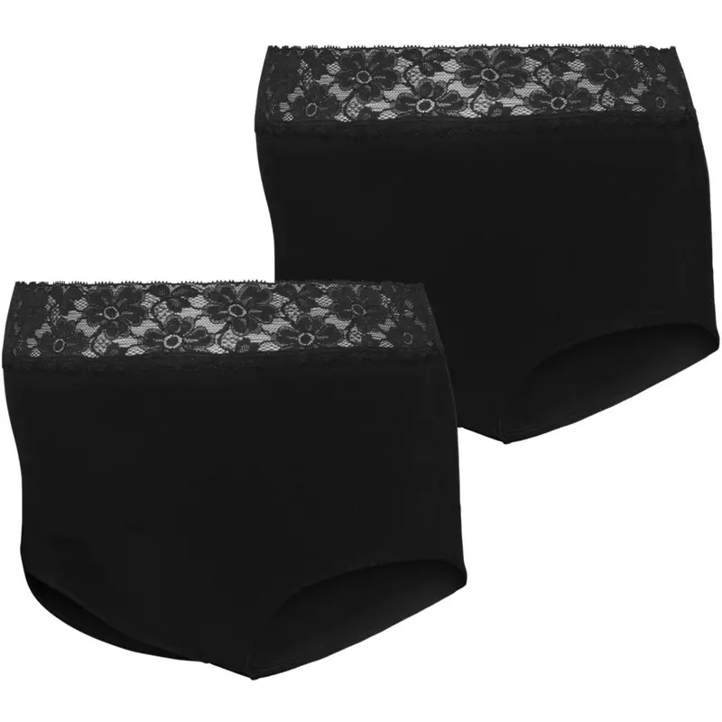 Mama;Licious Black Mlheal Hw Lace Panties 2-P Noos 1