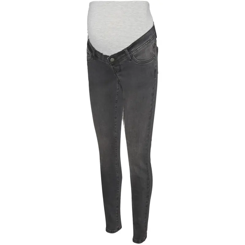 Mama;Licious Dark Grey Denim Mlmila Slim Dg Jeans Noos 1
