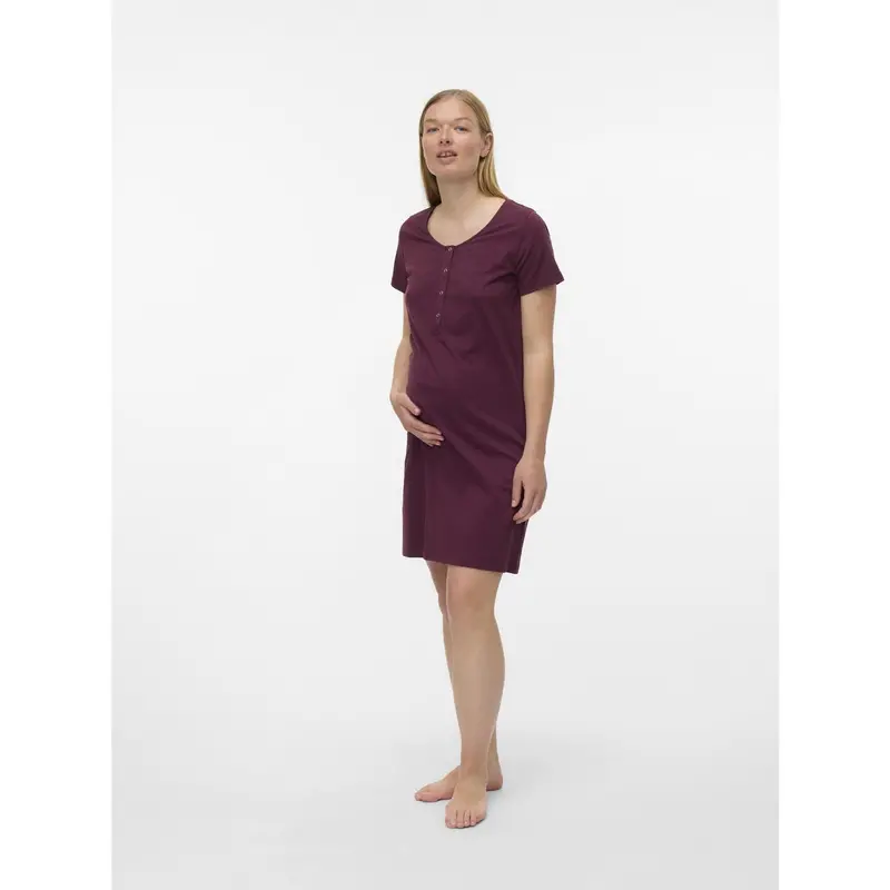 Mama;Licious Fig Mlmira Solid Jrs Nightgown 2F A. E. Noos 2