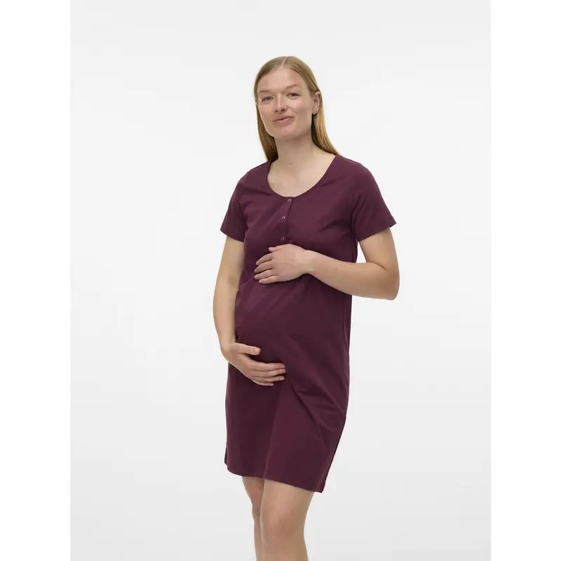 Mama;Licious Fig Mlmira Solid Jrs Nightgown 2F A. E. Noos 3