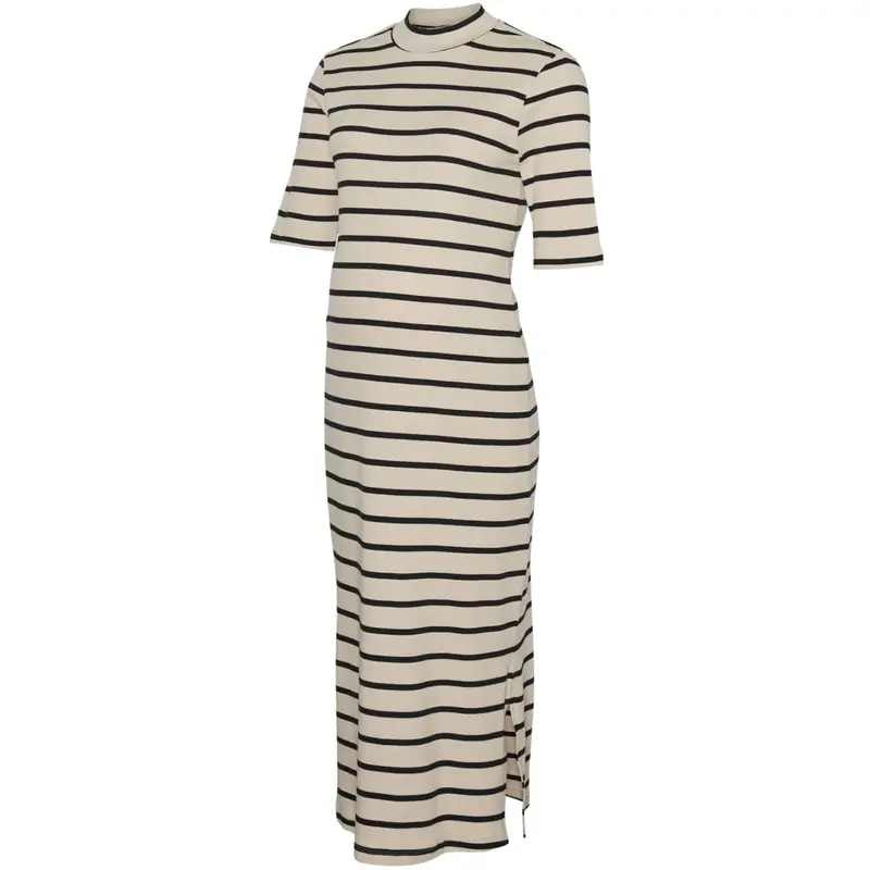 Mama;Licious French Oak Black Mllane 24 Jrs Hn Midi Dress 1