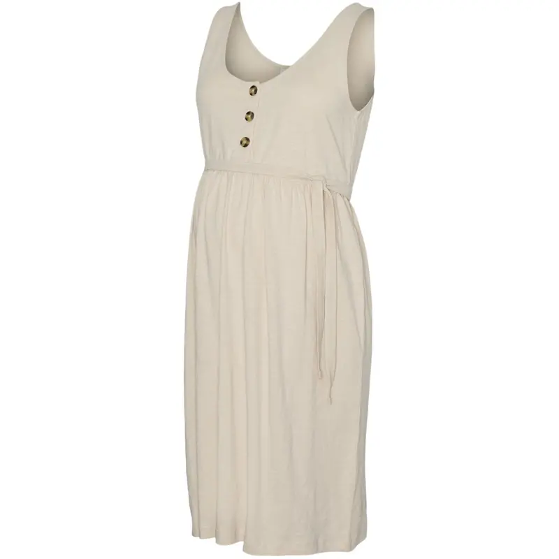 Mama;Licious French Oak Mlivy Lia Sl Jrs Abk Dress 2F Noos 1