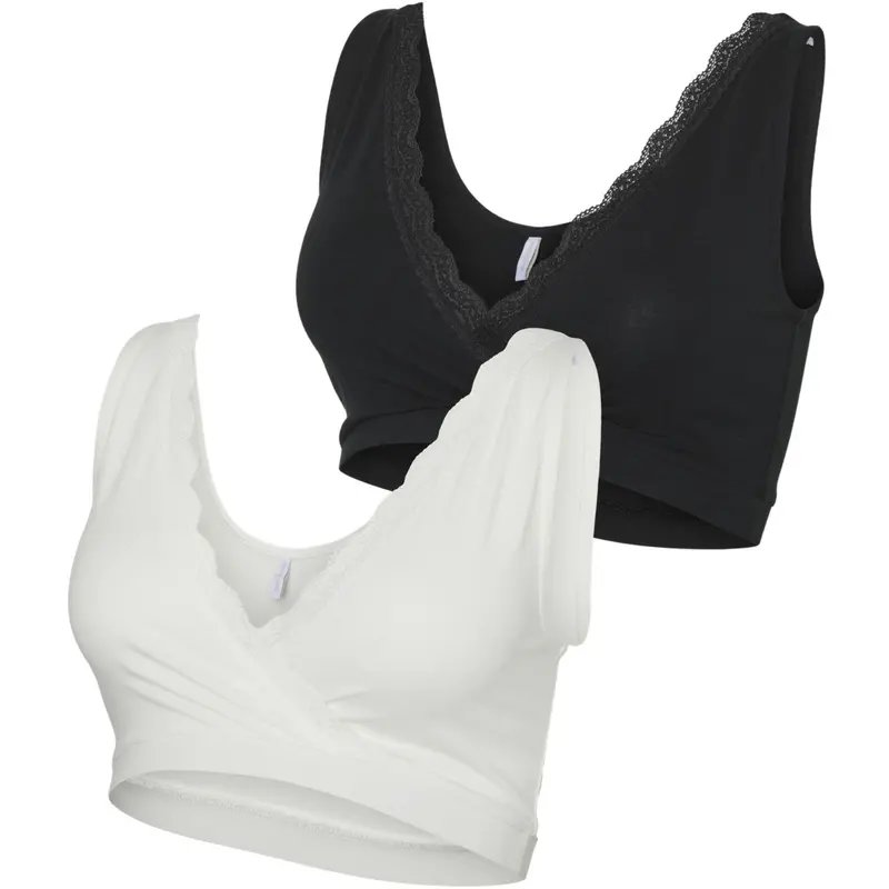 Mama;Licious Snow White Black Mlhelena Crossy Lace Bra 2F 2-P Noos 1