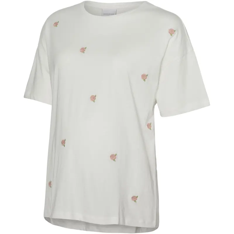 Mama;Licious Snow White Small Roses Emb. Mlrosetta Ss Jrs Top 1