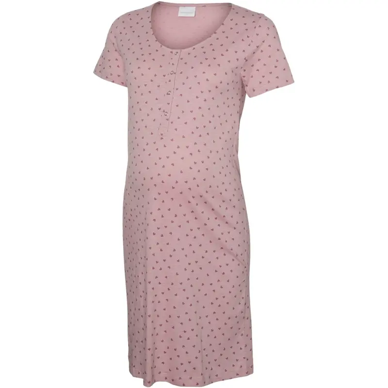 Mama;Licious Zephyr Heather Rose Hearts Mlmira Aop Jrs Nightgown 2F A. E. Noos 1