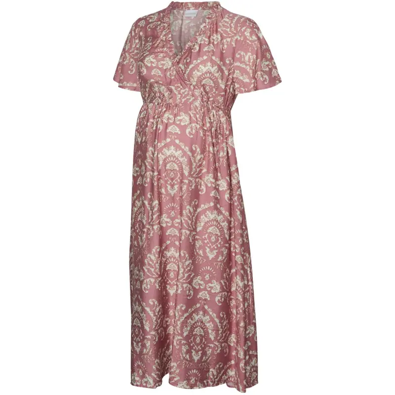 Mama;Licious Zephyr Snow White Pattern Mlpauline Tess S/S Wo Midi Dress 2F 1