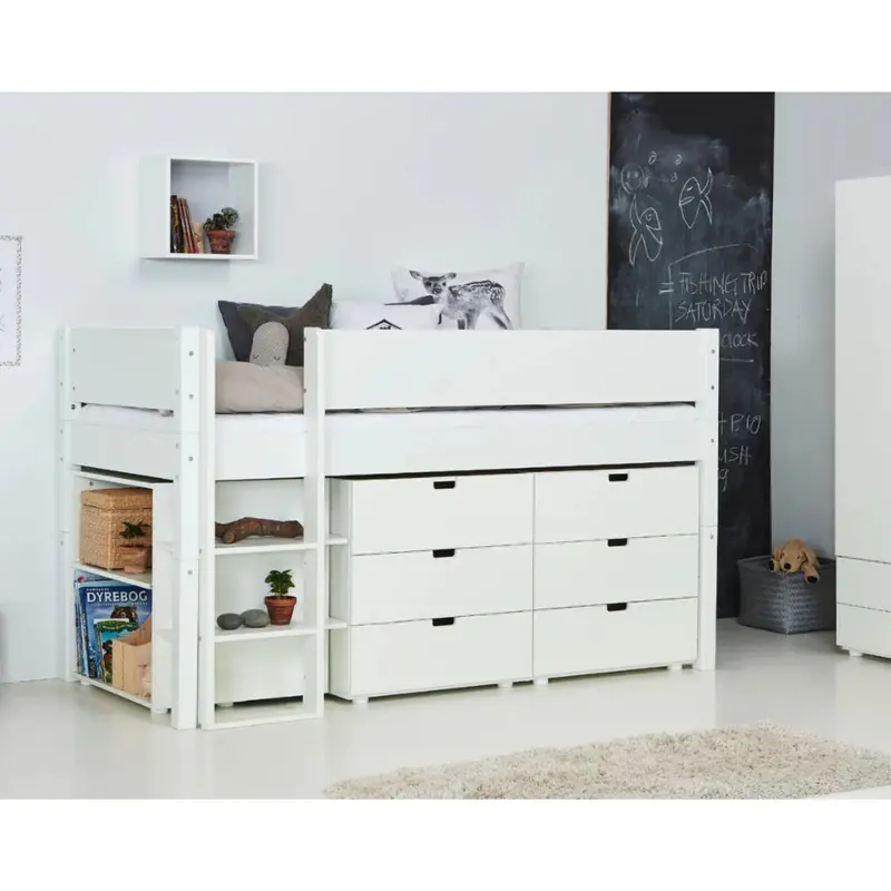 Manis-H Snow White Arn Halvhøj Bed With Skråstige 1