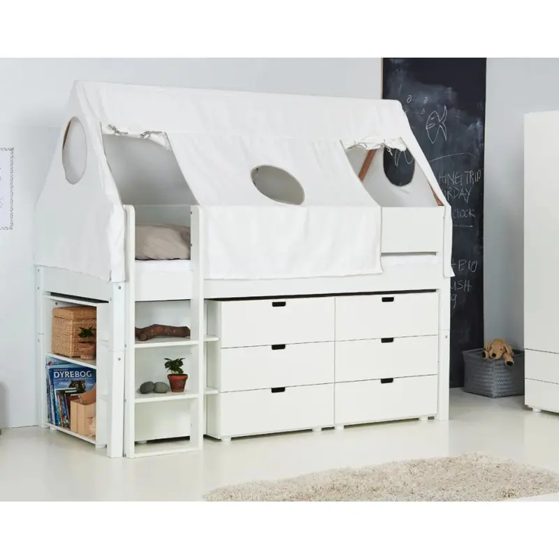 Manis-H Snow White Arn Halvhøj Bed With Skråstige 2