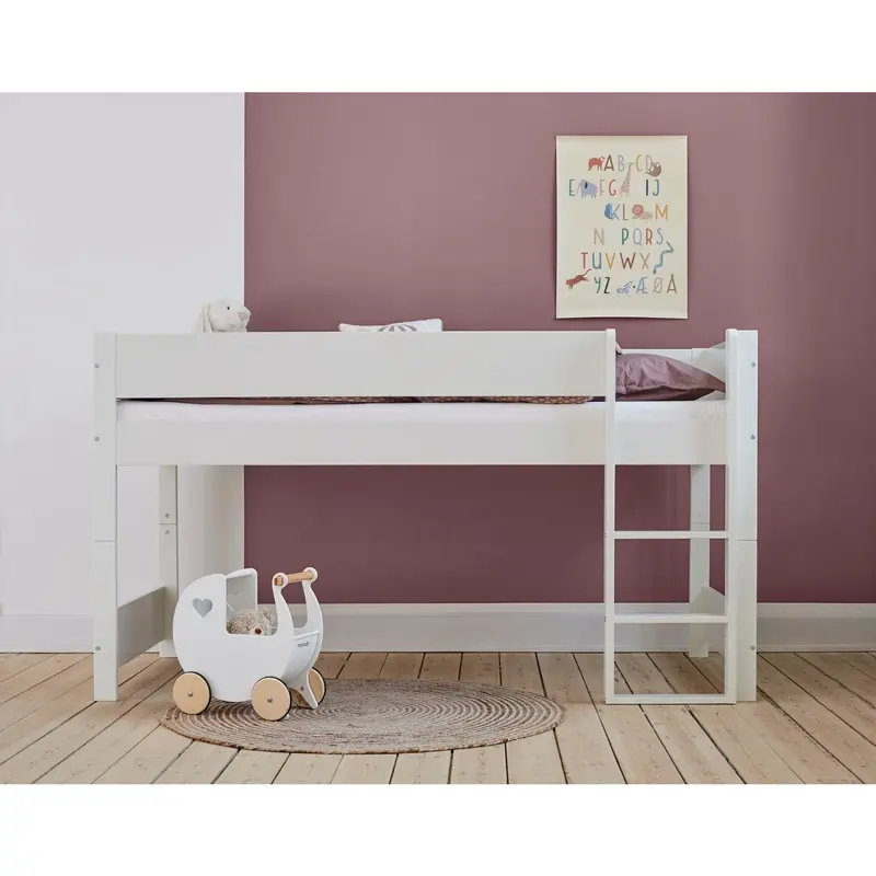Manis-H White Huxie Halvhøj Bed - 200 Cm 1