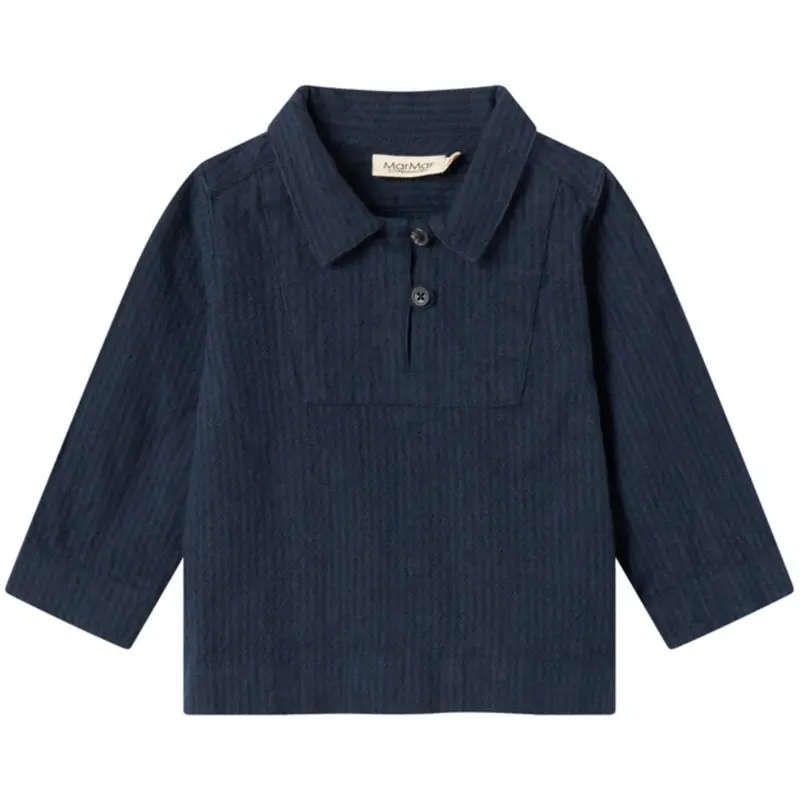 Marmar Chambray Dark Blue Stripe Tovas Blouse 1