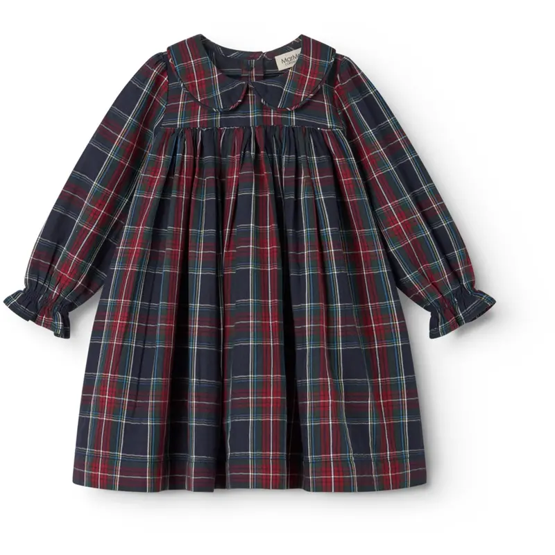 Marmar Check Pilot Navy Check Dulla B Ls Dress 1