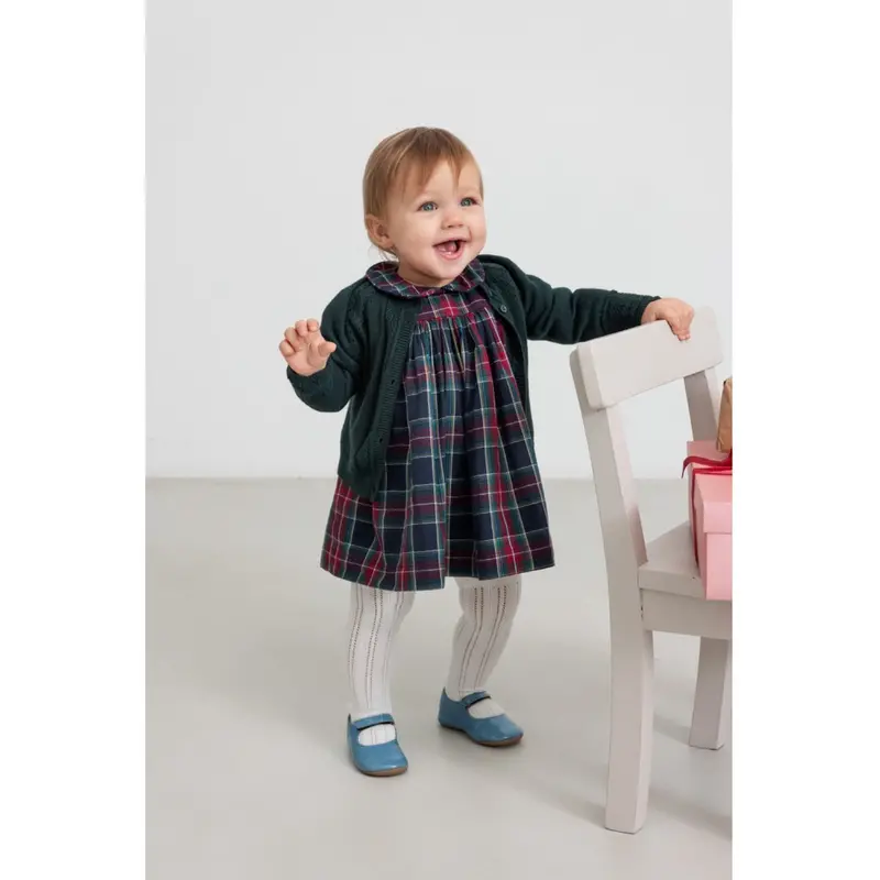 Marmar Check Pilot Navy Check Dulla B Ls Dress 2