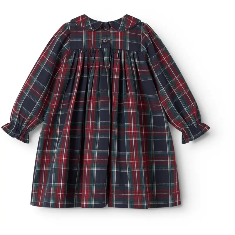 Marmar Check Pilot Navy Check Dulla B Ls Dress 5