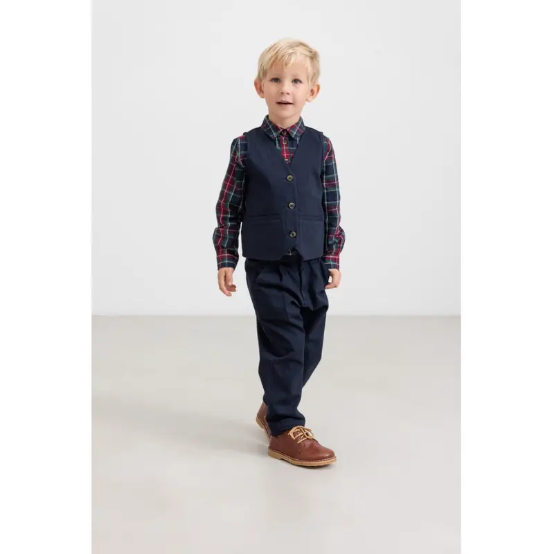 Marmar Check Pilot Navy Check Tommy Shirt 3