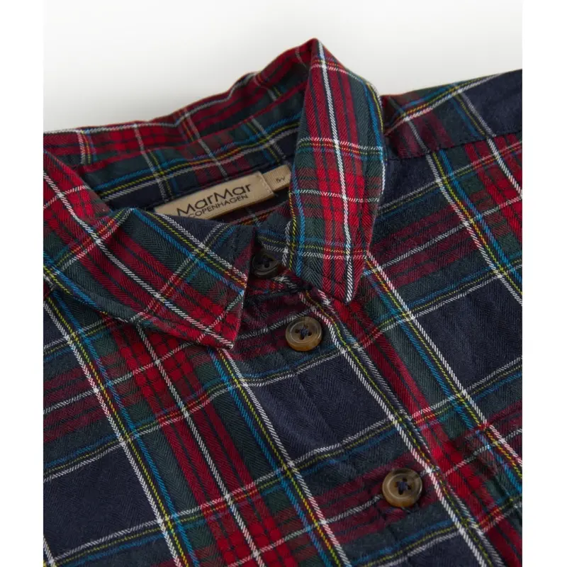Marmar Check Pilot Navy Check Tommy Shirt 4