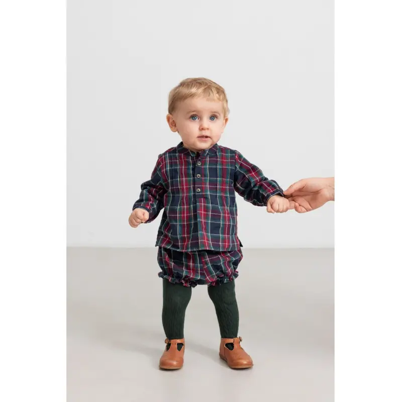 Marmar Check Pilot Navy Check Totoro Shirt 2