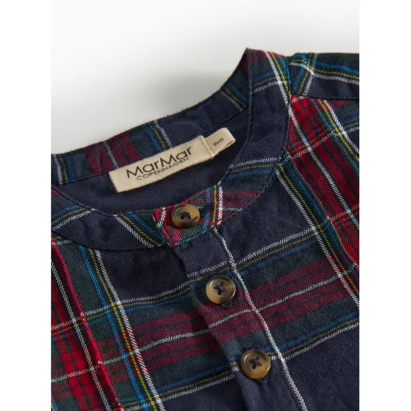 Marmar Check Pilot Navy Check Totoro Shirt 3