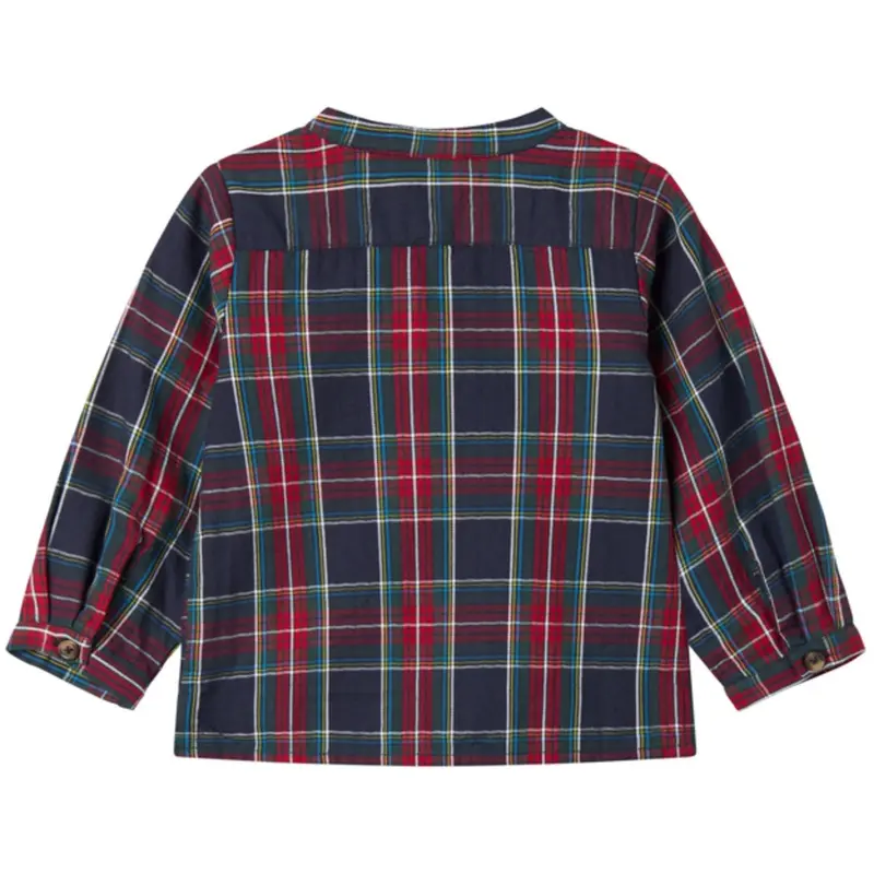 Marmar Check Pilot Navy Check Totoro Shirt 5