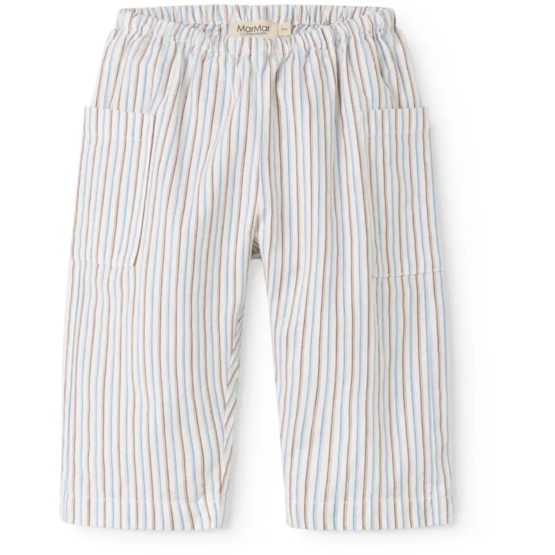 Marmar Cotton Blue Iris Stripe Panto Pants 1