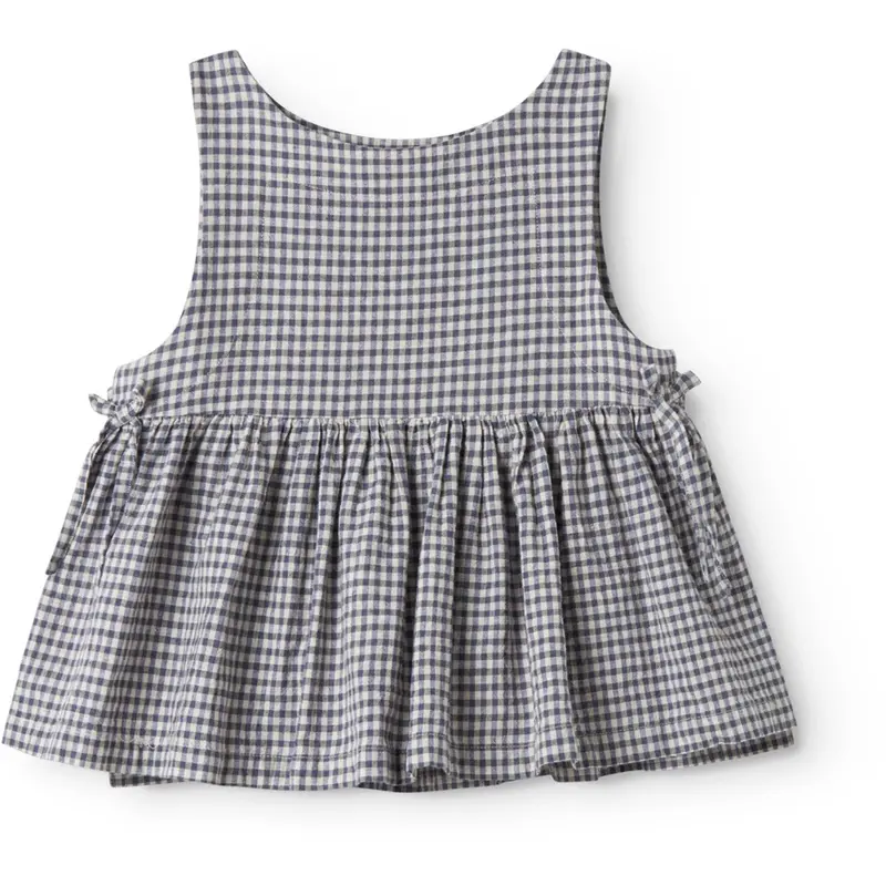 Marmar Cotton Linen Marine Check Tarame Top 1