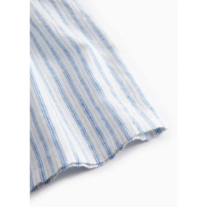 Marmar Cotton Linen Surf Blue Stripe Dhana B Dress 4