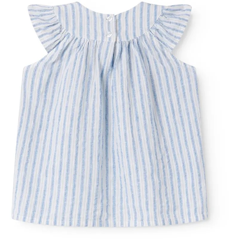 Marmar Cotton Linen Surf Blue Stripe Dhana B Dress 5