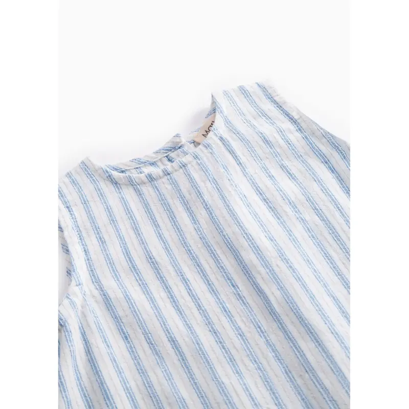 Marmar Cotton Linen Surf Blue Stripe Roventa S Romper 3