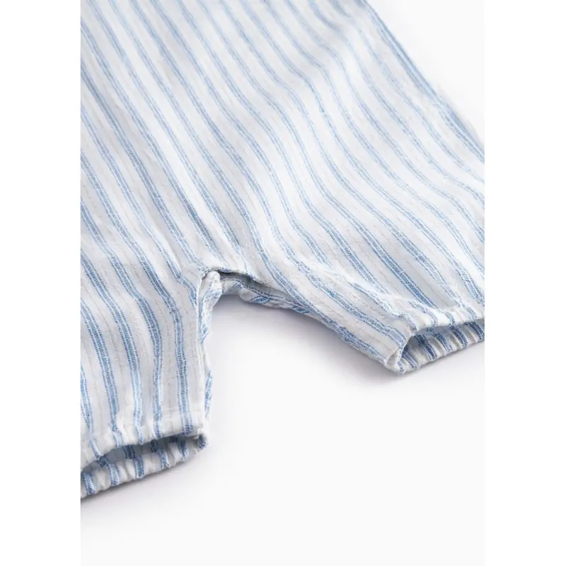 Marmar Cotton Linen Surf Blue Stripe Roventa S Romper 4