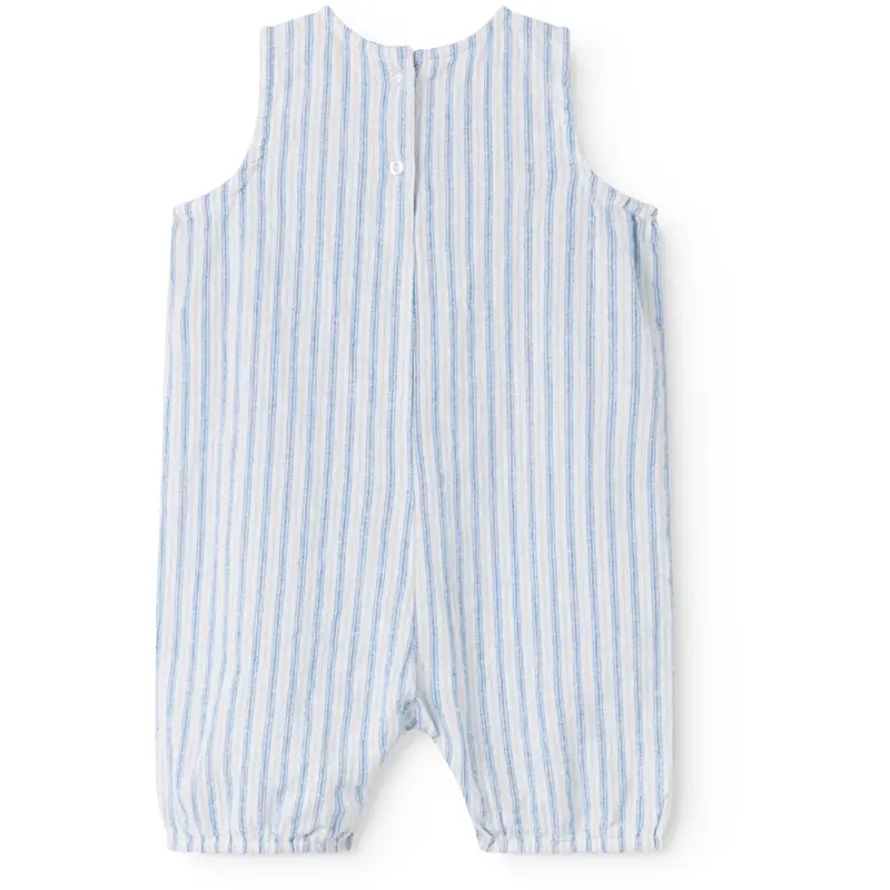 Marmar Cotton Linen Surf Blue Stripe Roventa S Romper 5