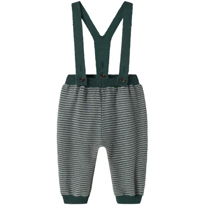 Marmar Cotton Rayon Knit Stripe Dark Leaf Stripe Perrin Pants 1