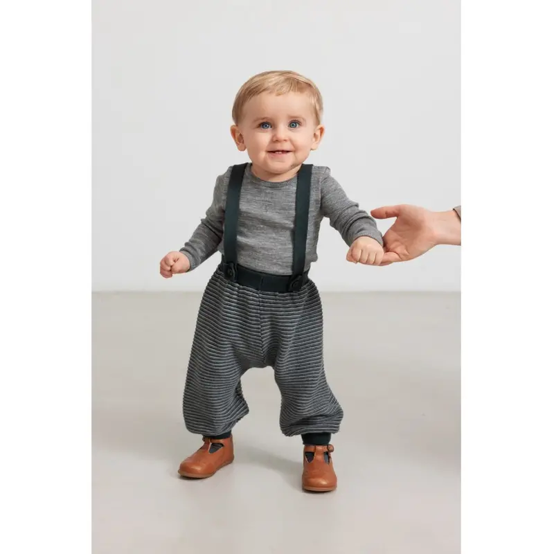 Marmar Cotton Rayon Knit Stripe Dark Leaf Stripe Perrin Pants 2