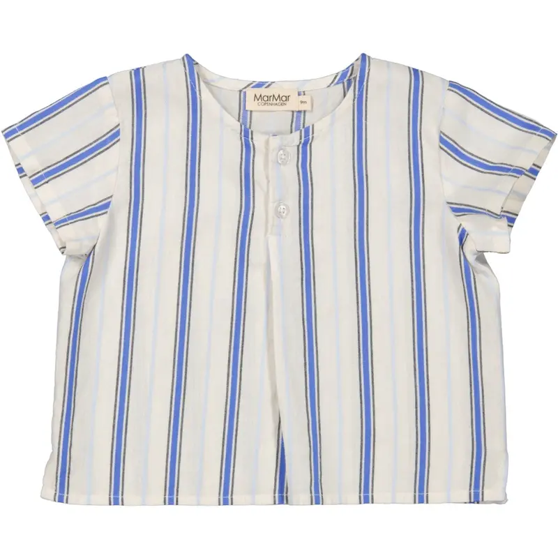 Marmar Cotton Stripes Chambray Stripe Tero T-Shirt 1