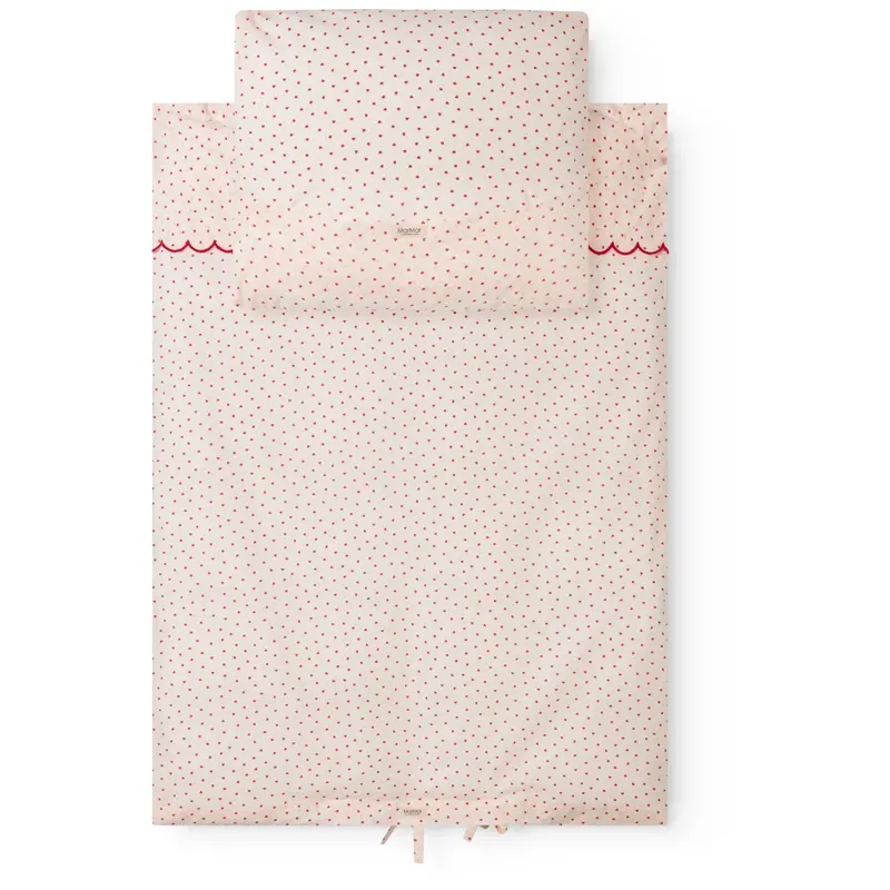 Marmar Crispy Poplin Acc Happy Hearts Bed Linen Scallop Baby 1