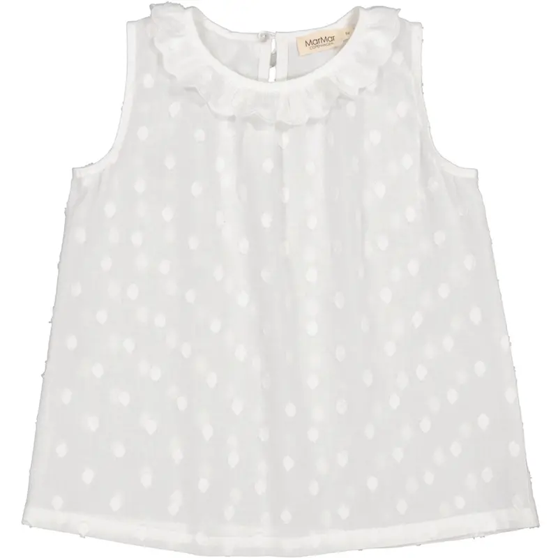 Marmar Dobby Dots Gentle White Talsa Top 1