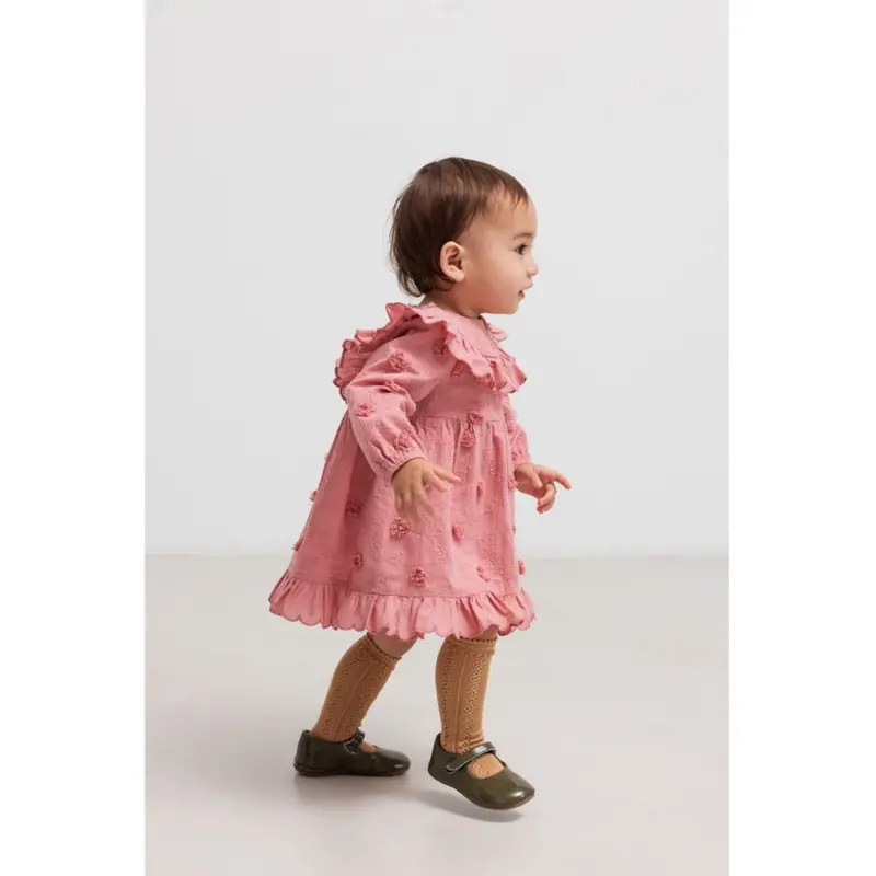 Marmar Embroidery Pink Delight Deas Ls Dress 2