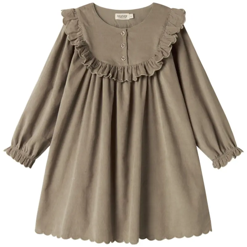 Marmar Fine Cord Mud Delina Ls Dress 1