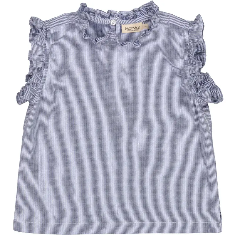 Marmar Fine Cotton Navy Stripe Tirra Top 1