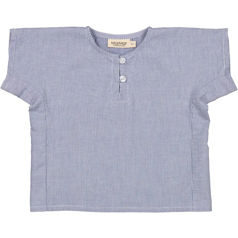 Marmar Fine Cotton Navy Stripe Tomba T-Shirt 1
