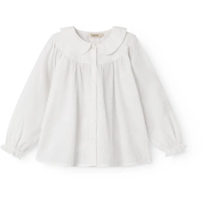 Marmar Fine Dobby White Trissy Blouse 1