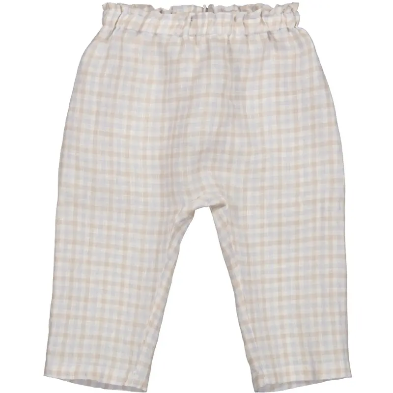 Marmar Fine Linen Summer Check Panu L Pants 1