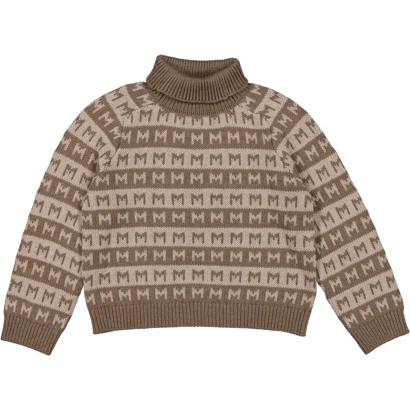 Marmar Heavy Knit Pattern Terre Stripe Talmi Knit Blouse 1