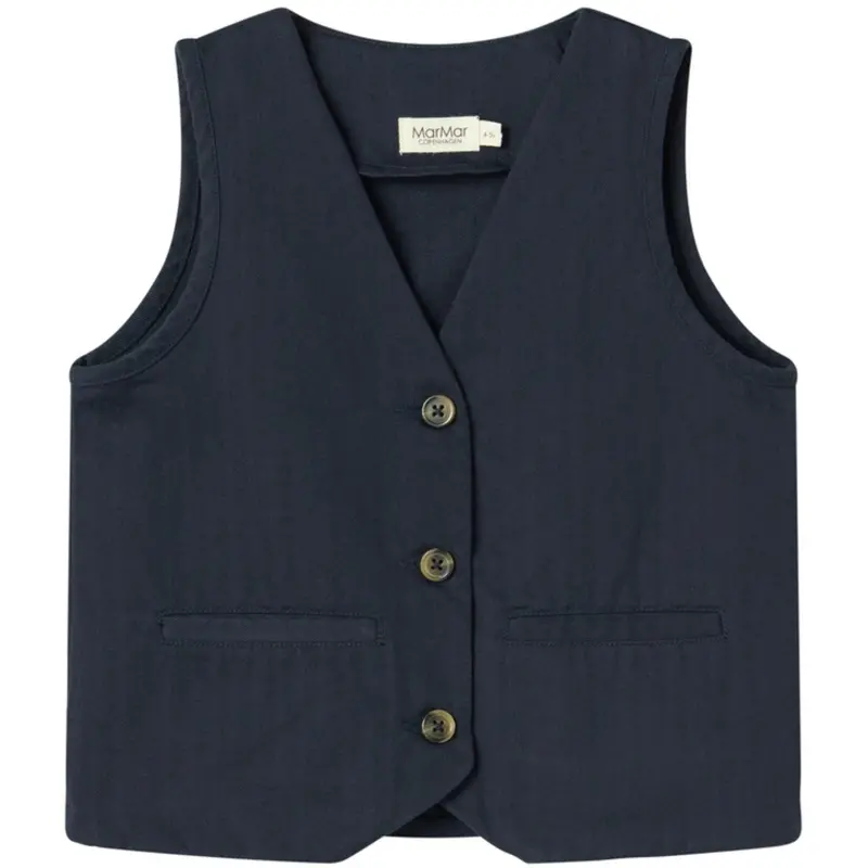 Marmar Herringbone Twill Pilot Navy Jason Vest 1