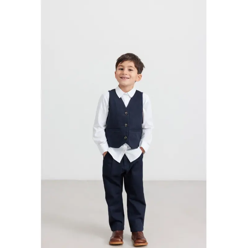 Marmar Herringbone Twill Pilot Navy Piper Pants 2